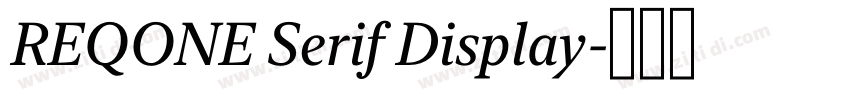 REQONE Serif Display字体转换 REQONE Serif Display字体转换
